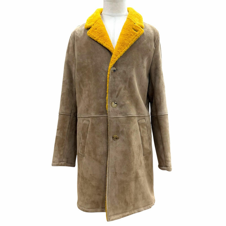 Excellent rvl Mouton coat Single Chester Brown Mouton mens 50