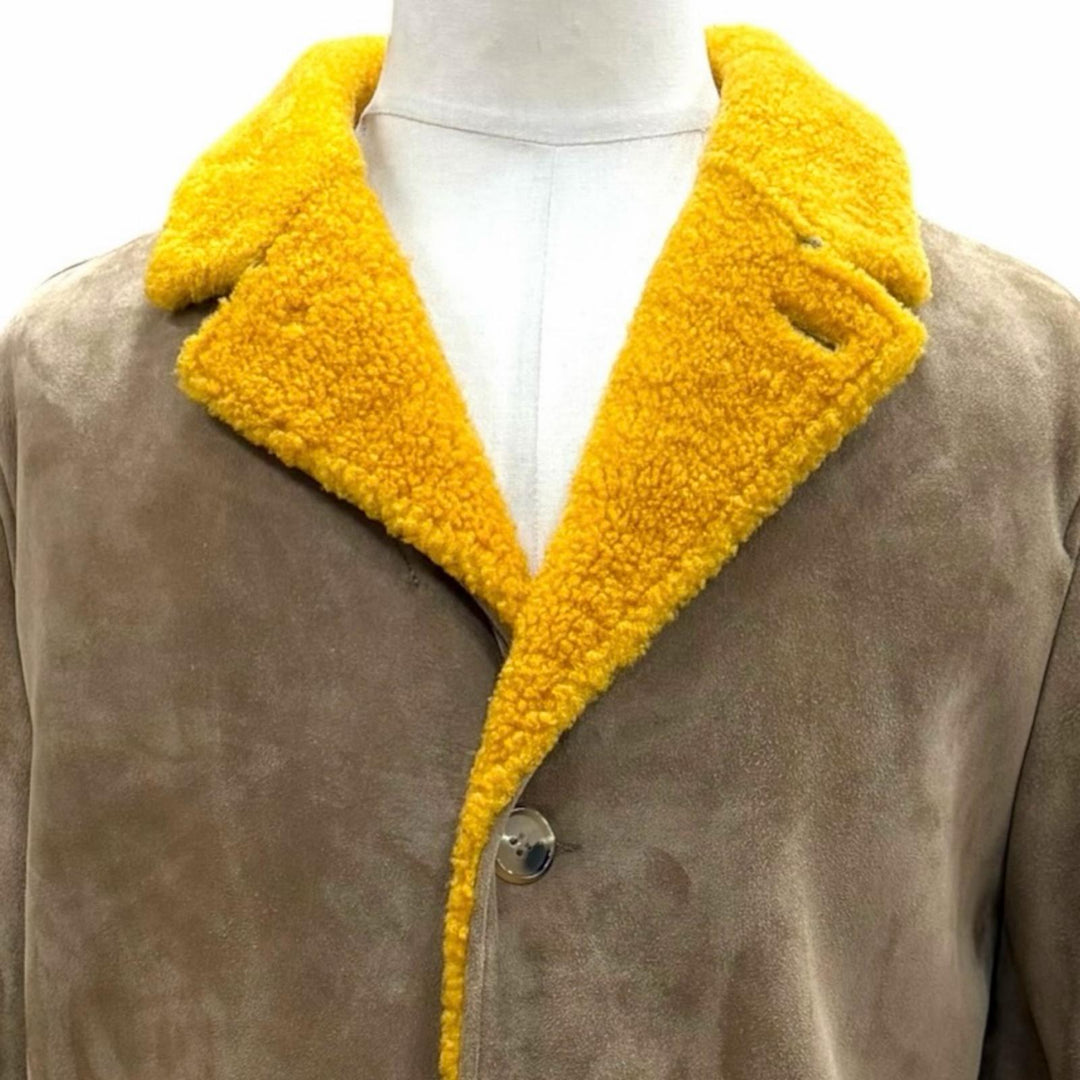Excellent rvl Mouton coat Single Chester Brown Mouton mens 50