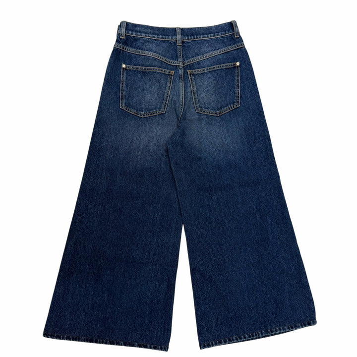 Excellent CHANEL Denim pants COCO Mark Button Wide Pants Indigo 34 P78312V70544