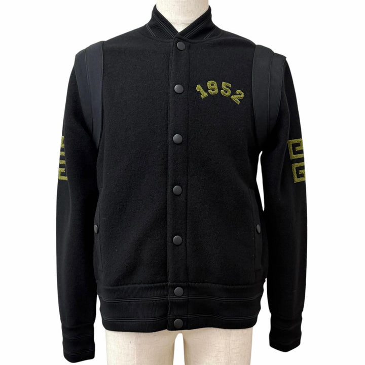 Excellent GIVENCHY Stajan College Logo 4G Varsity Jacket black