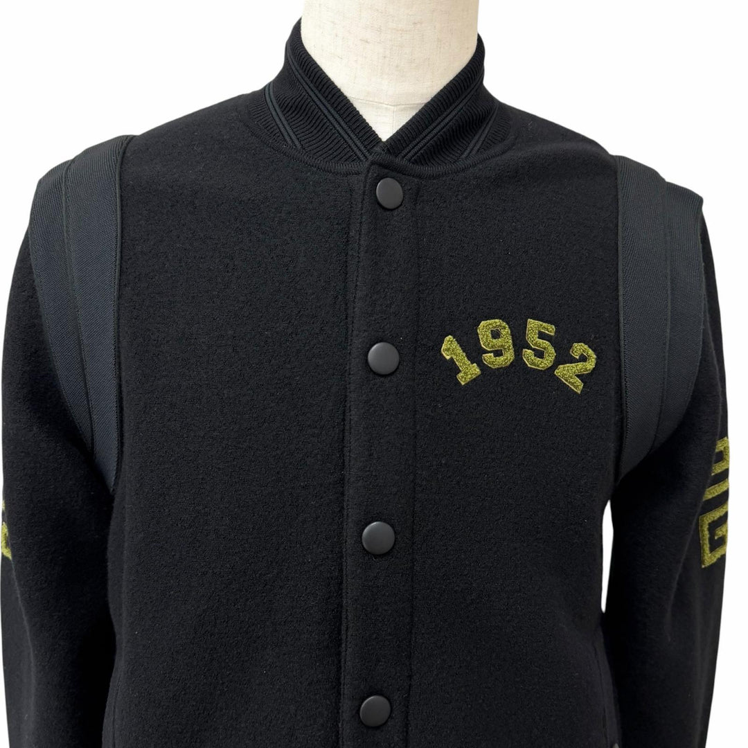 Excellent GIVENCHY Stajan College Logo 4G Varsity Jacket black