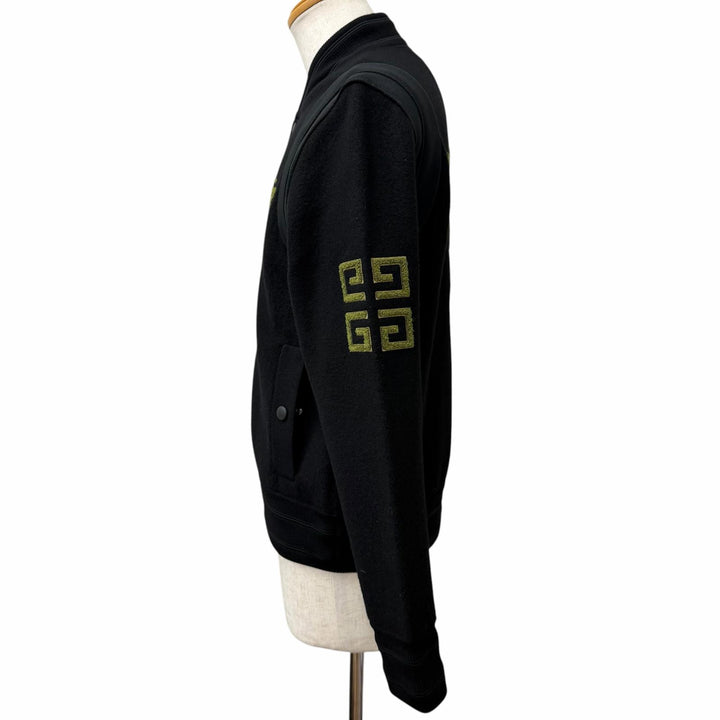 Excellent GIVENCHY Stajan College Logo 4G Varsity Jacket black
