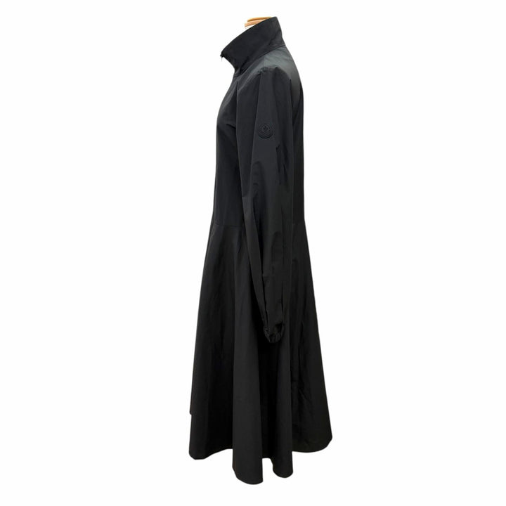Excellent MONCLER one piece DRESS Stand collar, zip-up, black cotton Women IT 38