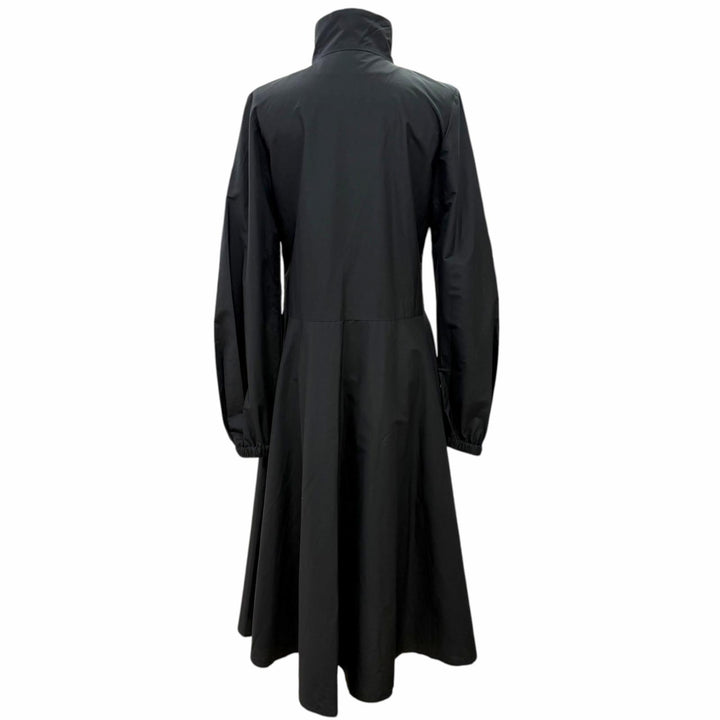 Excellent MONCLER one piece DRESS Stand collar, zip-up, black cotton Women IT 38