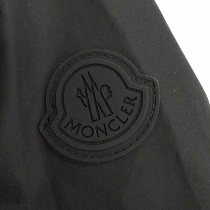 Excellent MONCLER one piece DRESS Stand collar, zip-up, black cotton Women IT 38