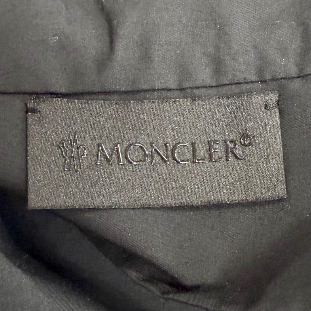 Excellent MONCLER one piece DRESS Stand collar, zip-up, black cotton Women IT 38