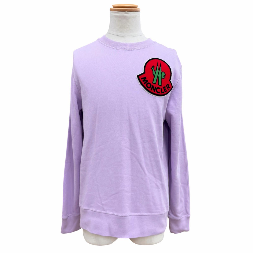 Excellent MONCLER GENIUS 2 1952 sweat Large logo patch purple M H10928G00018