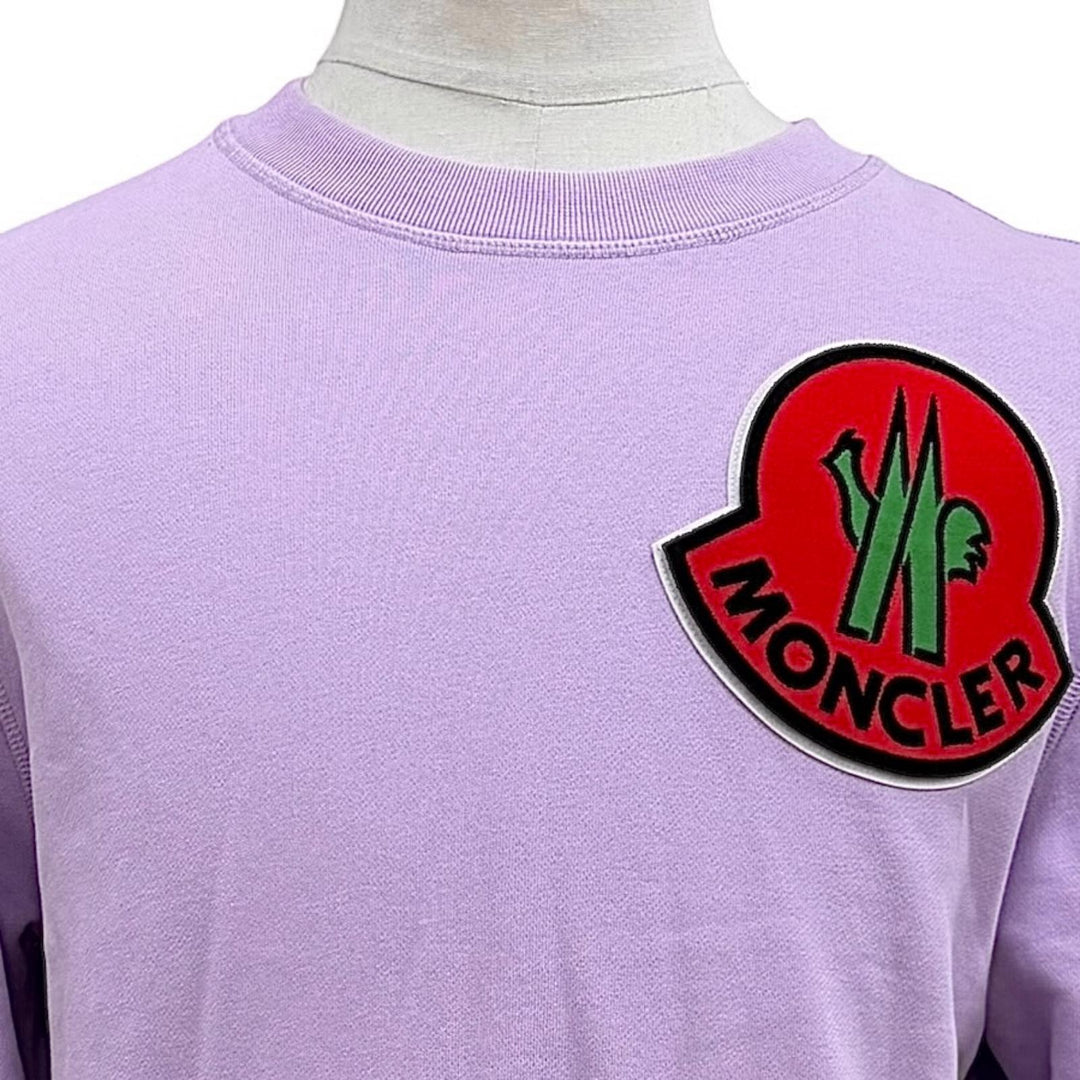 Excellent MONCLER GENIUS 2 1952 sweat Large logo patch purple M H10928G00018