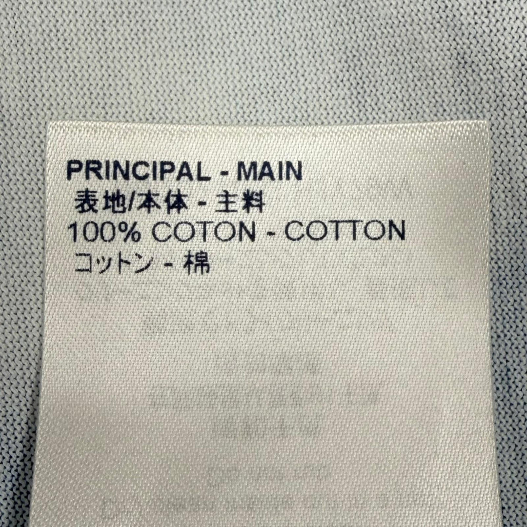 Excellent LOUIS VUITTON Short sleeve T-shirt Cloud print LV logo blue cotton M