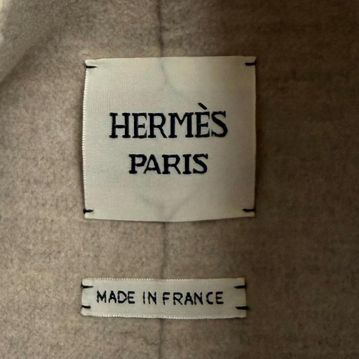 Excellent HERMES Best Vest with Serie buttons beige cashmere FR 36 4H0235DB