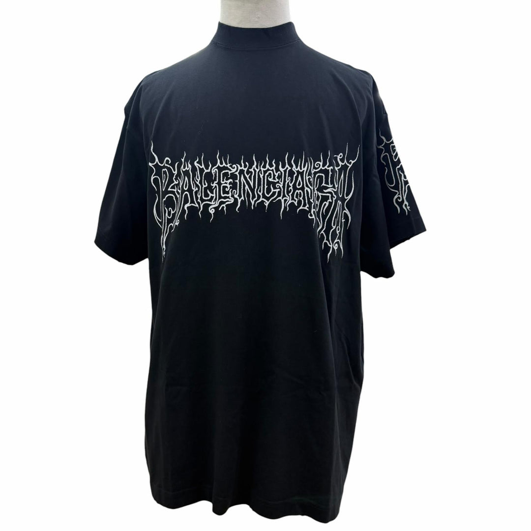 Excellent BALENCIAGA Short sleeve T-shirt Darkwave Tee black mens 1 739028