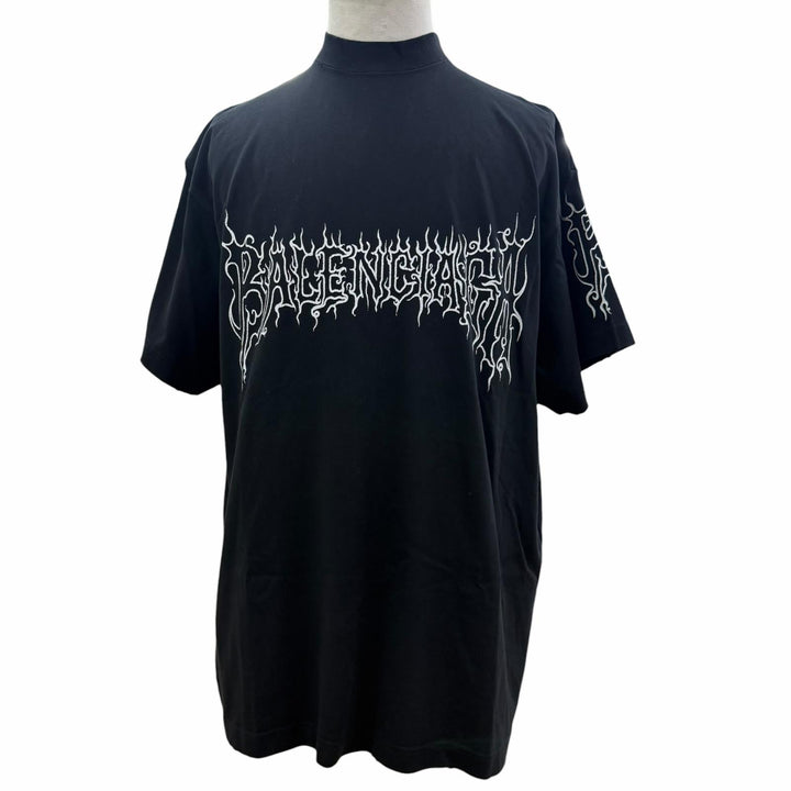 Excellent BALENCIAGA Short sleeve T-shirt Darkwave Tee black mens 1 739028
