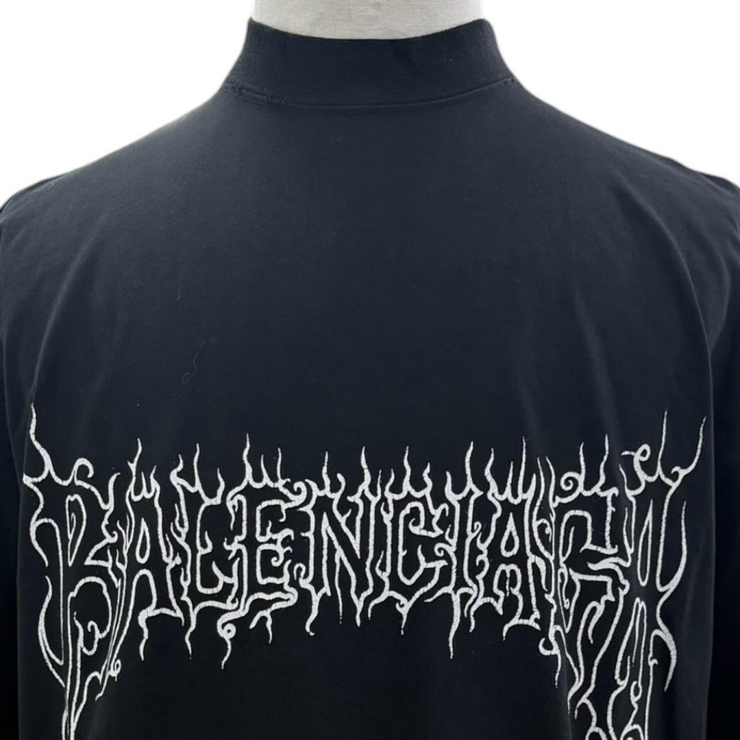 Excellent BALENCIAGA Short sleeve T-shirt Darkwave Tee black mens 1 739028