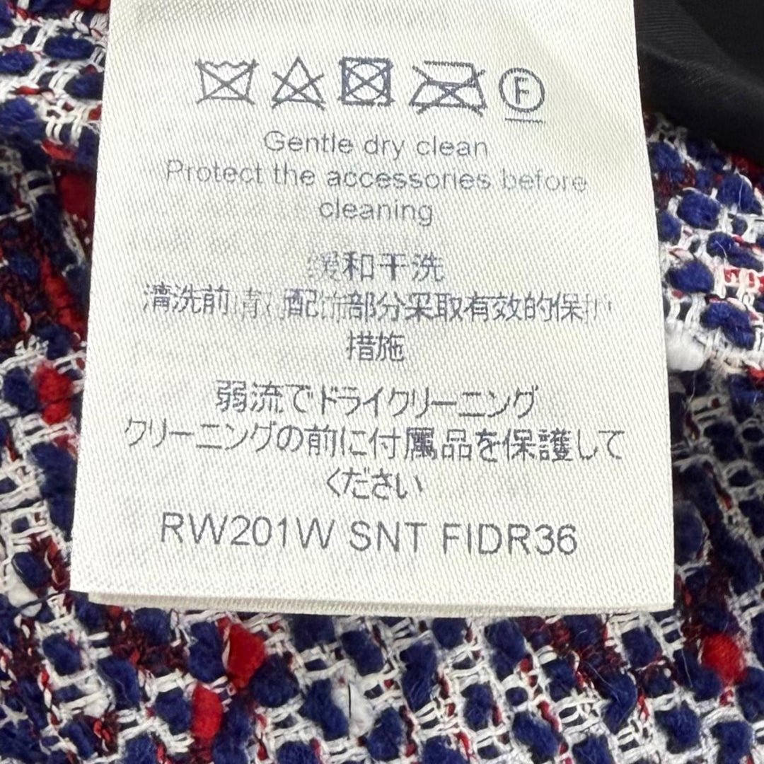 Excellent LOUIS VUITTON one piece Leather accents Monogram tweed Multi cotton 34