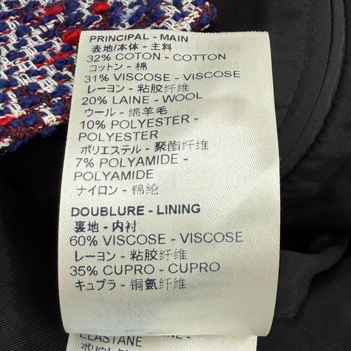 Excellent LOUIS VUITTON one piece Leather accents Monogram tweed Multi cotton 34