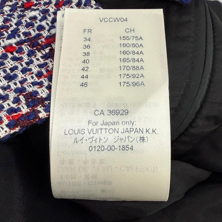Excellent LOUIS VUITTON one piece Leather accents Monogram tweed Multi cotton 34