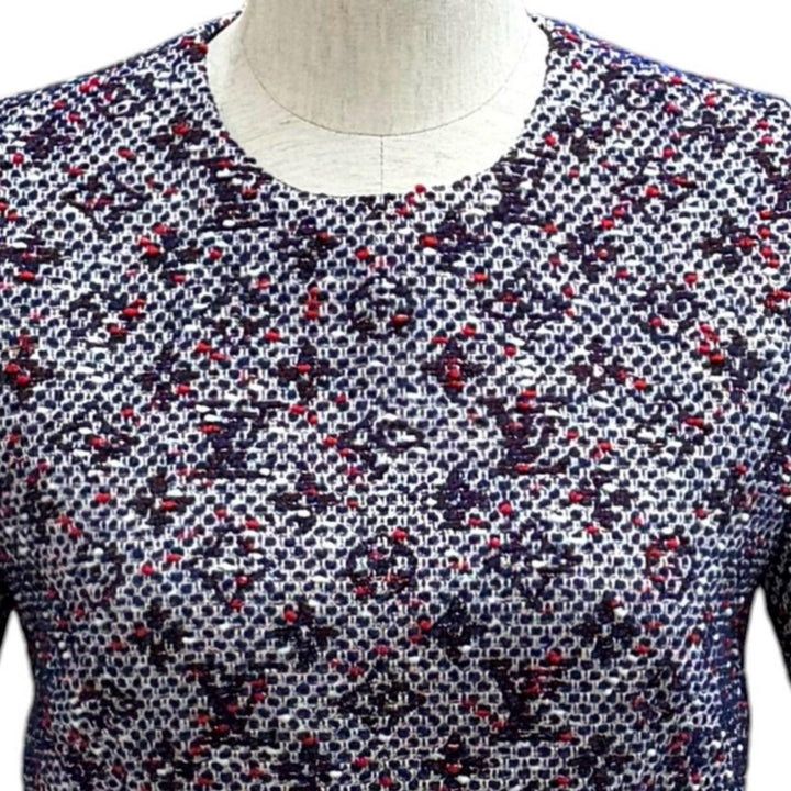 Excellent LOUIS VUITTON one piece Leather accents Monogram tweed Multi cotton 34