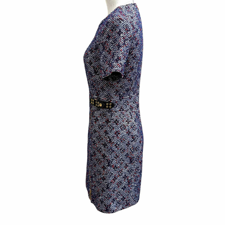 Excellent LOUIS VUITTON one piece Leather accents Monogram tweed Multi cotton 34