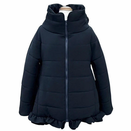 Pristine YOKO CHAN Jacket Frill design, zip-up, padded 36 YCC-523-197
