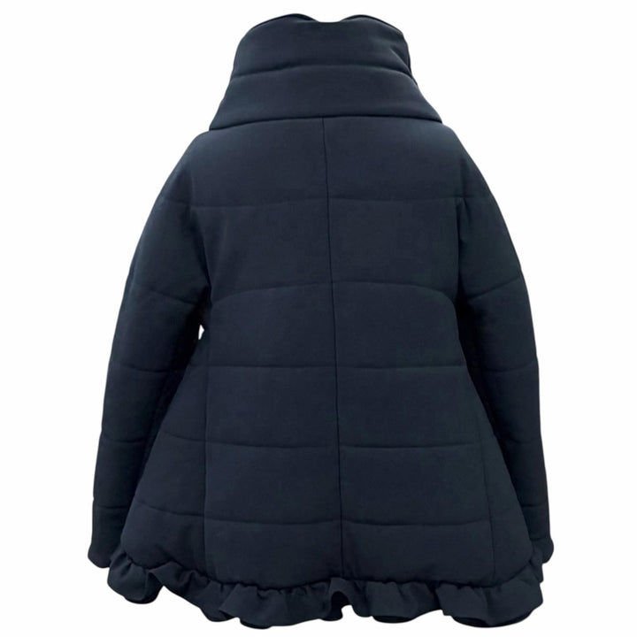 Pristine YOKO CHAN Jacket Frill design, zip-up, padded 36 YCC-523-197