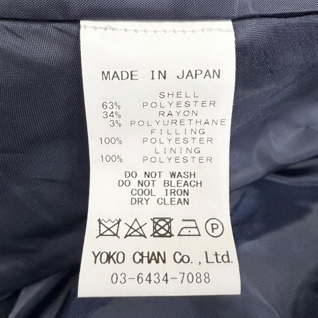 Pristine YOKO CHAN Jacket Frill design, zip-up, padded 36 YCC-523-197
