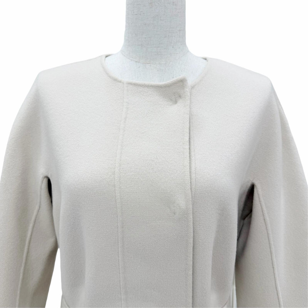 Great S MaxMara DESIGN FOR EASY LIVING coat Belted, collarless beige 40 90160179