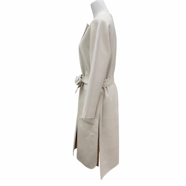 Great S MaxMara DESIGN FOR EASY LIVING coat Belted, collarless beige 40 90160179