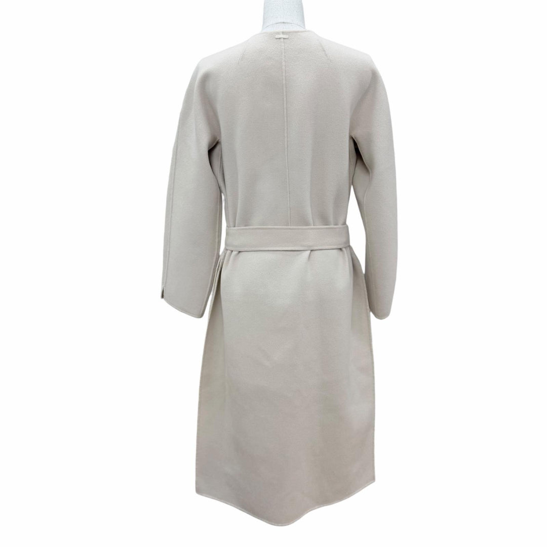Great S MaxMara DESIGN FOR EASY LIVING coat Belted, collarless beige 40 90160179
