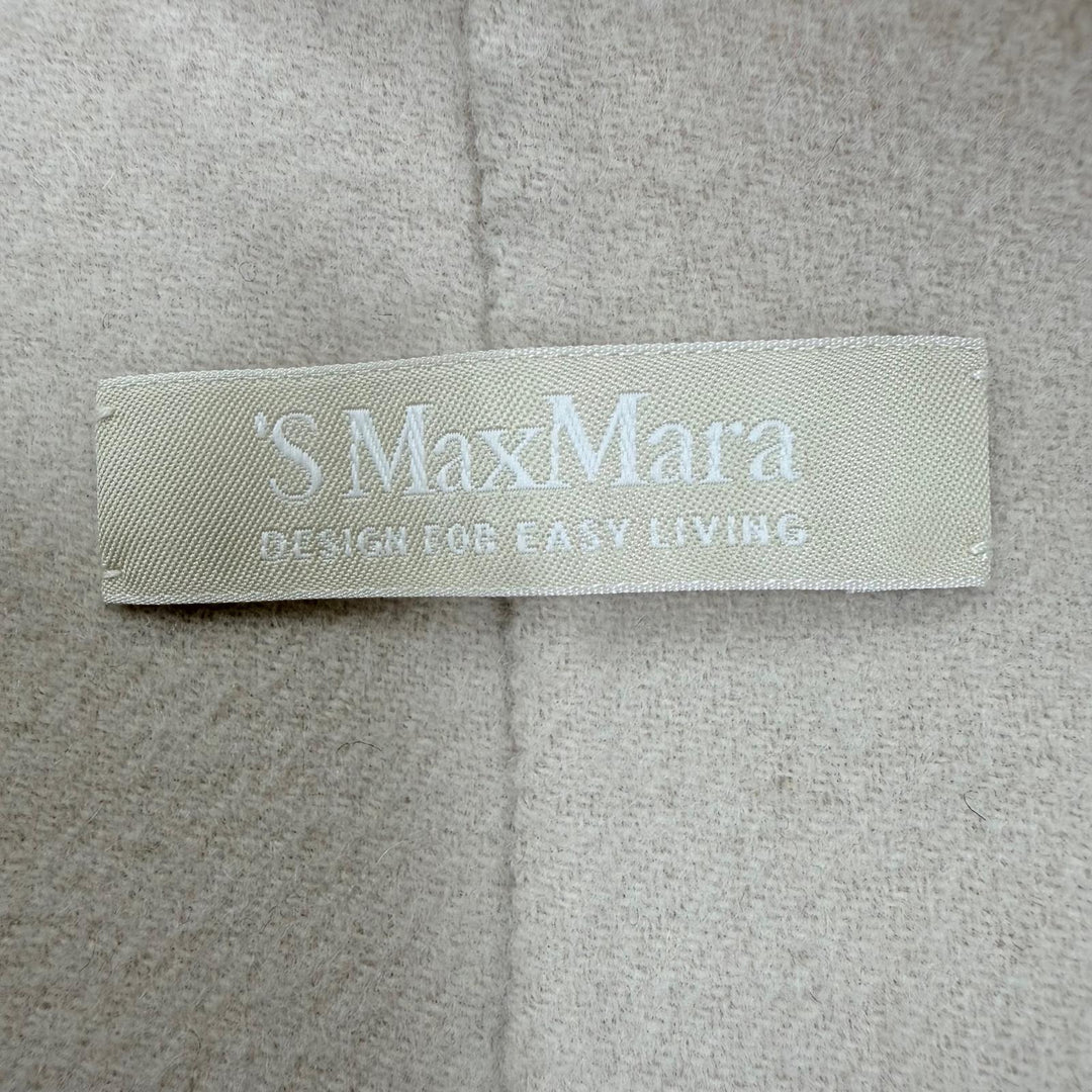 Great S MaxMara DESIGN FOR EASY LIVING coat Belted, collarless beige 40 90160179