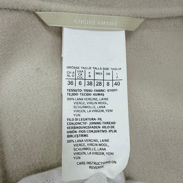 Great S MaxMara DESIGN FOR EASY LIVING coat Belted, collarless beige 40 90160179