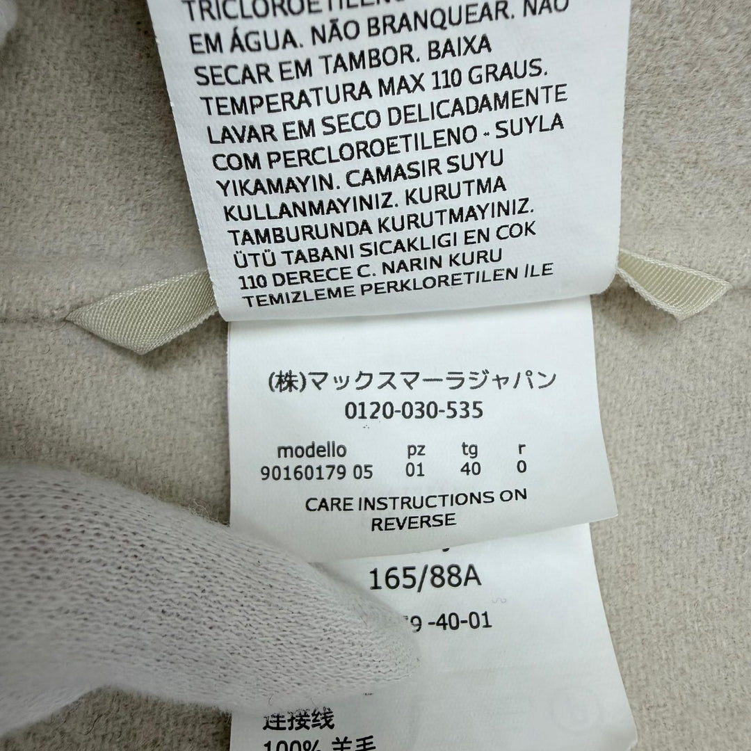 Great S MaxMara DESIGN FOR EASY LIVING coat Belted, collarless beige 40 90160179