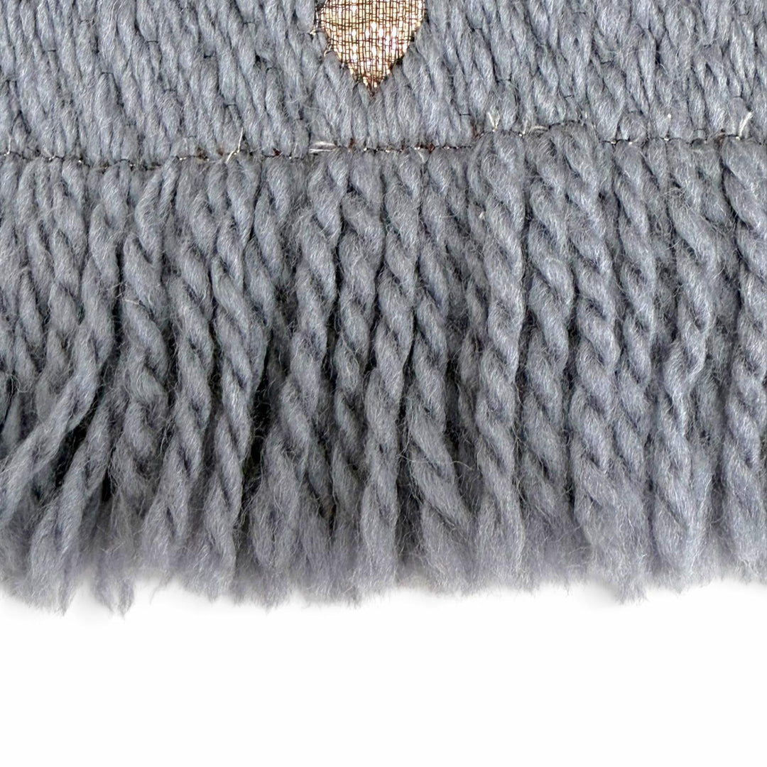 Great LOUIS VUITTON Scarf Escalp Logo Mania Shine Monogram fringe wool M70467