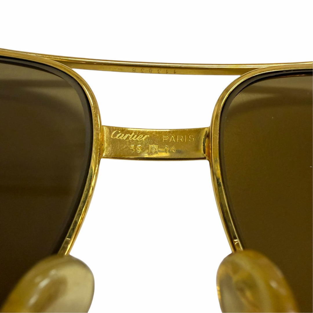 Great Cartier sunglasses Trinity Two-Bridge Teardrop gold mens