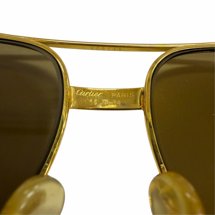Great Cartier sunglasses Trinity Two-Bridge Teardrop gold mens
