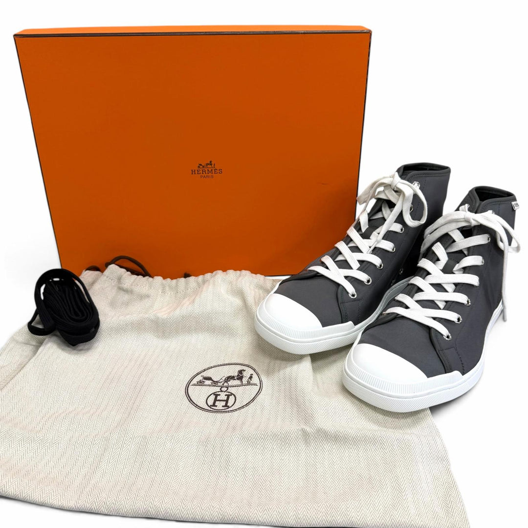 Pristine HERMES High cut sneakers Express Charcoal gray mens 41.5