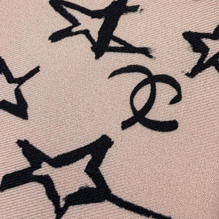 Great CHANEL COCO Mark Scrunchie and Scarf 2-Piece Set pink silk Women 22C