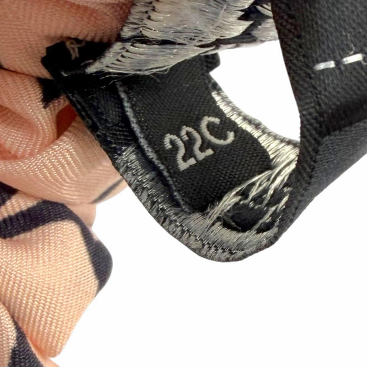 Great CHANEL COCO Mark Scrunchie and Scarf 2-Piece Set pink silk Women 22C
