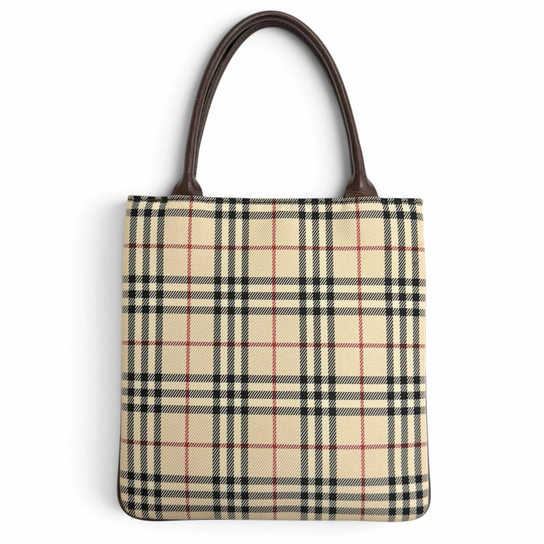 Excellent BURBERRY Handbag Mini Tote Bag with Logo, Nova Check Pattern,Women