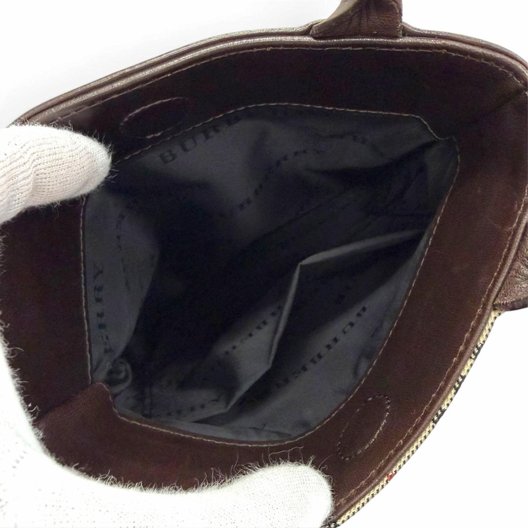 Excellent BURBERRY Handbag Mini Tote Bag with Logo, Nova Check Pattern,Women