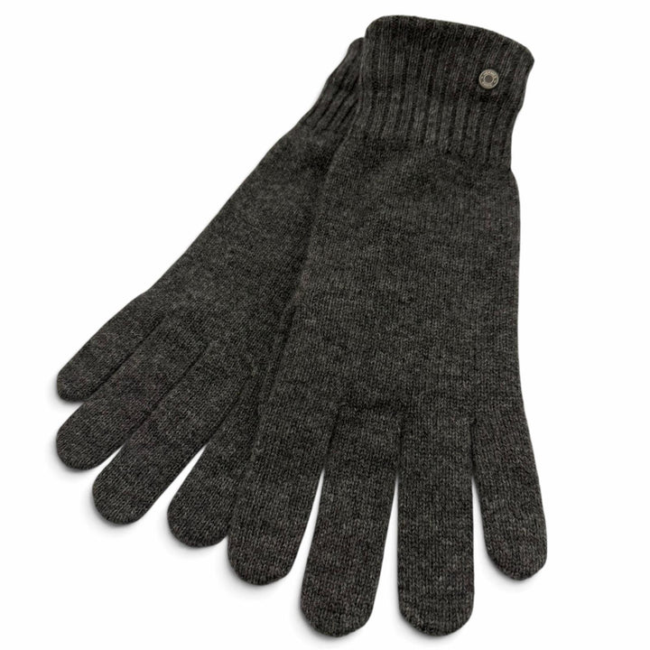 Pristine HERMES gloves HUGO Serie Button Bicolor Knit Gloves gray cashmere L