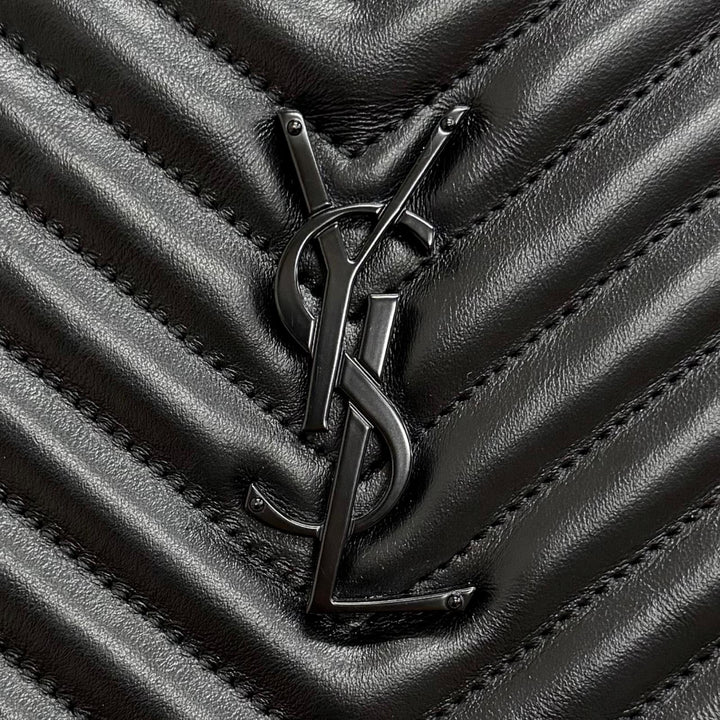 Excellent SAINT LAURENT PARIS Shoulder Bag Roux camera bag Logo Metal 612544