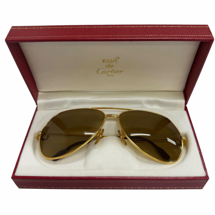 Great Cartier sunglasses Trinity Two-Bridge Teardrop gold mens