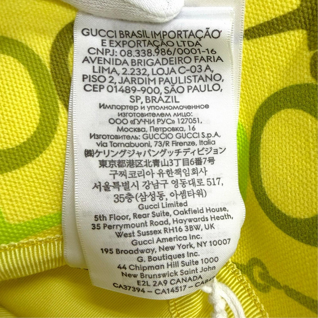Pristine GUCCI hat GGMetal Horsebit Print Wide Brim Helmet, Yellow L 830089