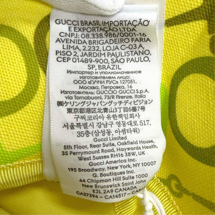 Pristine GUCCI hat GGMetal Horsebit Print Wide Brim Helmet, Yellow L 830089