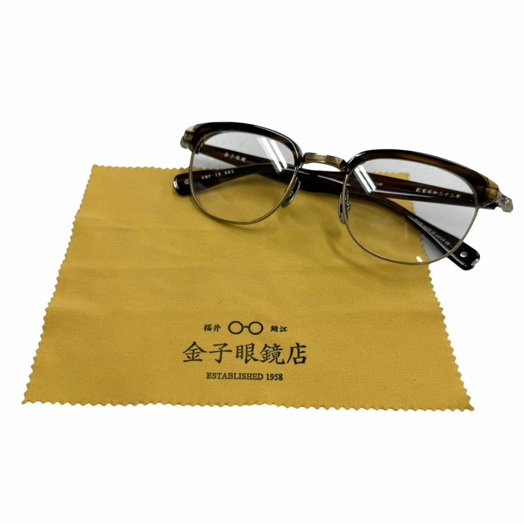 Excellent 金子眼鏡 Glasses Clear brown 925 mens KMP-19