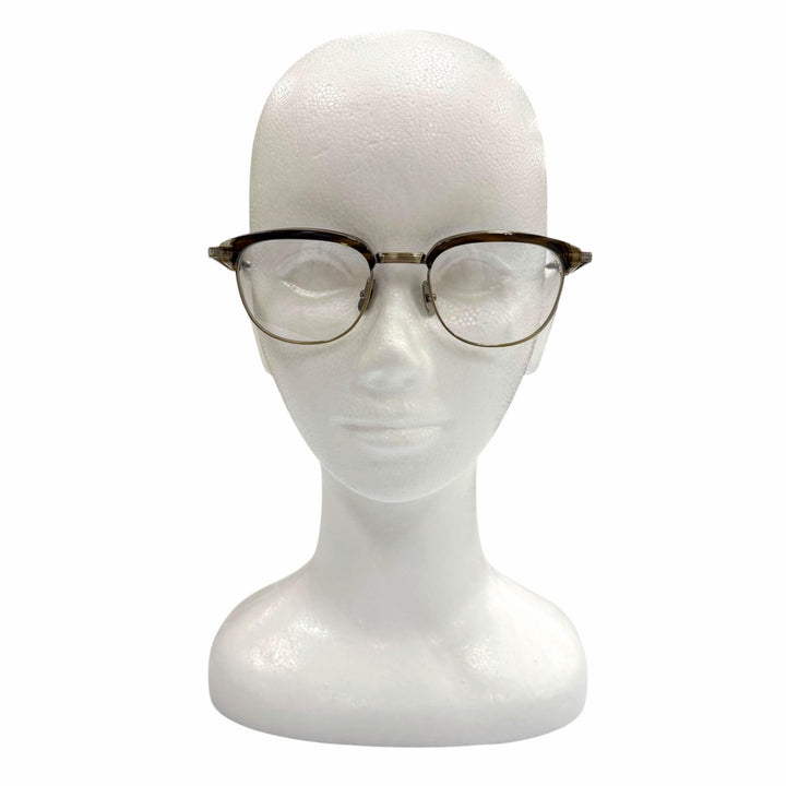 Excellent 金子眼鏡 Glasses Clear brown 925 mens KMP-19