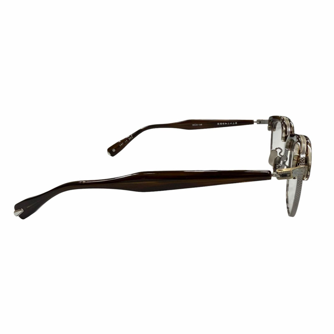 Excellent 金子眼鏡 Glasses Clear brown 925 mens KMP-19
