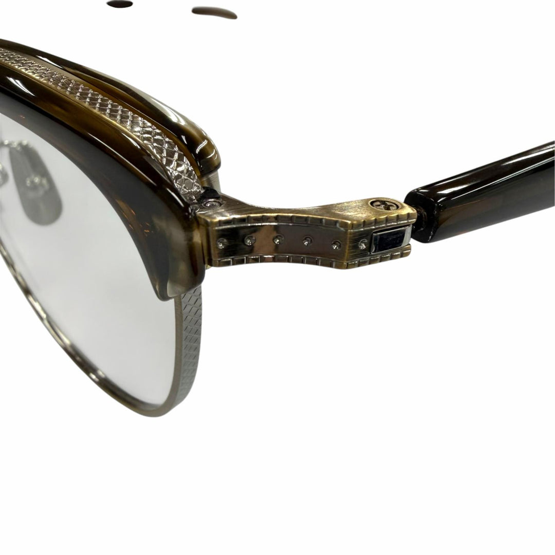 Excellent 金子眼鏡 Glasses Clear brown 925 mens KMP-19