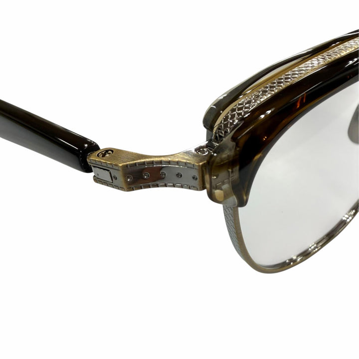 Excellent 金子眼鏡 Glasses Clear brown 925 mens KMP-19