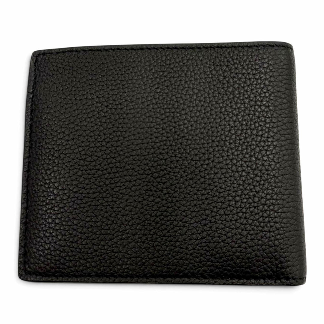 Excellent TOM FORD Bifold Wallet T LINE CLASSIC BIFOLD COIN WALLET black leather